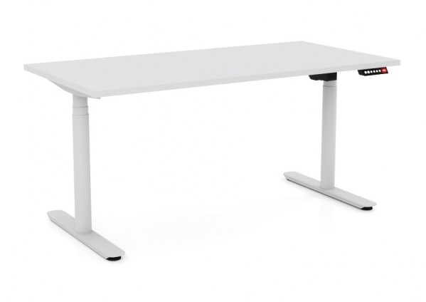 Agile Electric Straight Desk White White
